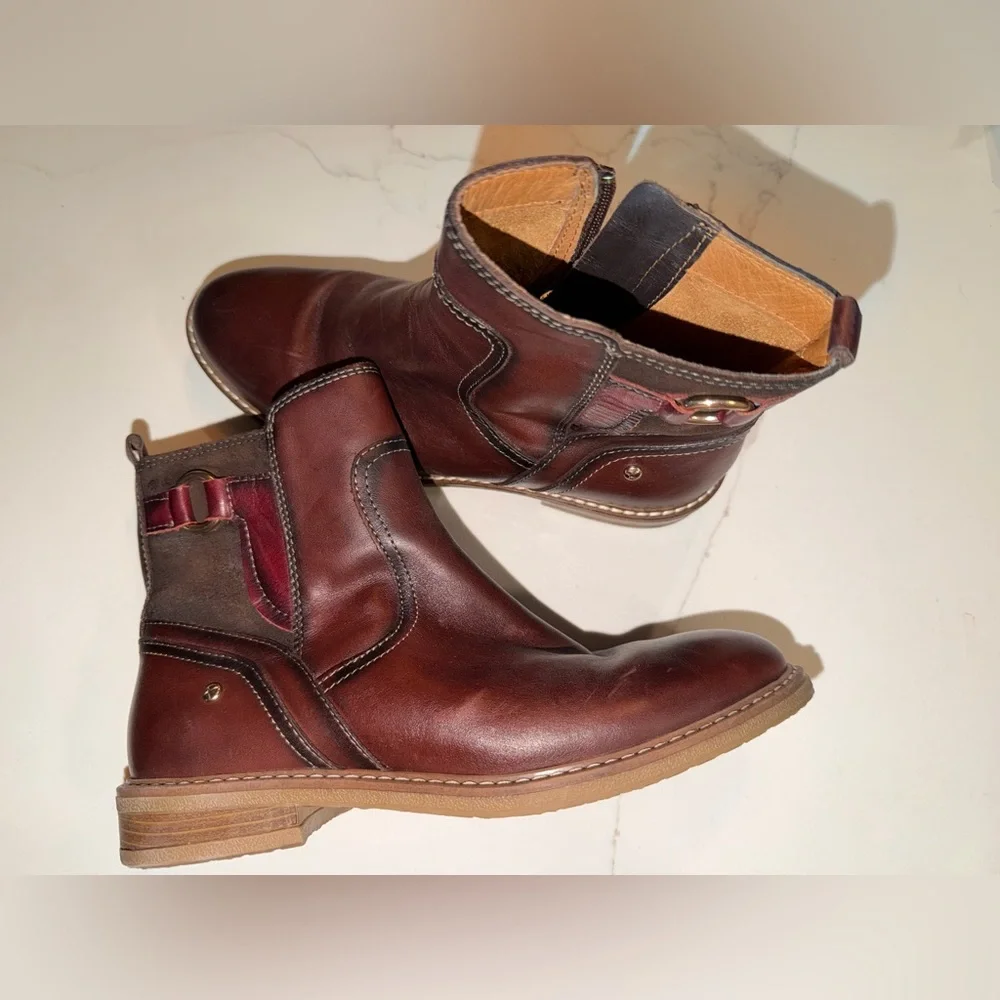 PIKOLINOS women Chukka Boots in Chestnut and Burgundy - Picture 1 of 16